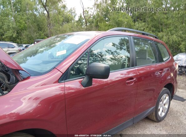 JF2SJABC1GH520949 2016 SUBARU FORESTER Red სალონის 360-გრადუსიანი ხედი