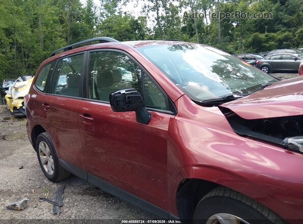 JF2SJABC1GH520949 2016 SUBARU FORESTER Red უკანა სალონის ხედი
