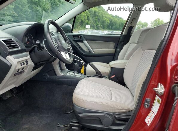 JF2SJABC3HH534255 2017 SUBARU FORESTER Red Vista interior delantera