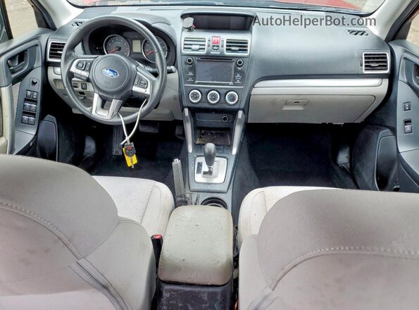 JF2SJABC3HH534255 2017 SUBARU FORESTER Red Vista del salpicadero