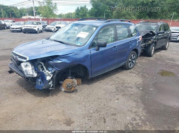 JF2SJABC7JH463602 2018 SUBARU FORESTER Dark Blue Առջևի ձախ երեք քառորդ տեսարան