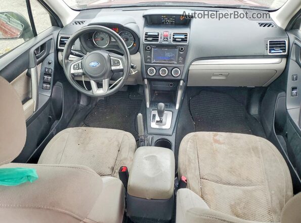 JF2SJABC7JH478939 2018 SUBARU FORESTER Темно-бордовый Вид панели приборов