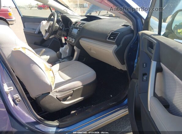 JF2SJABC8JH584431 2018 SUBARU FORESTER Blue წინა სალონის ხედი