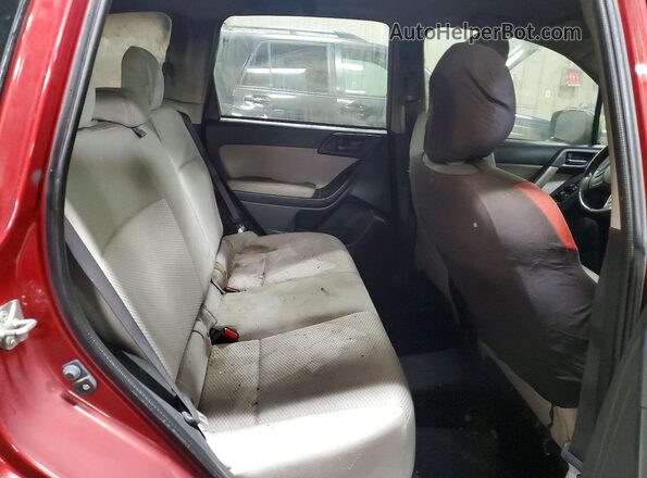 JF2SJABCXGH479351 2016 SUBARU FORESTER Red Widok tylnych siedzeń