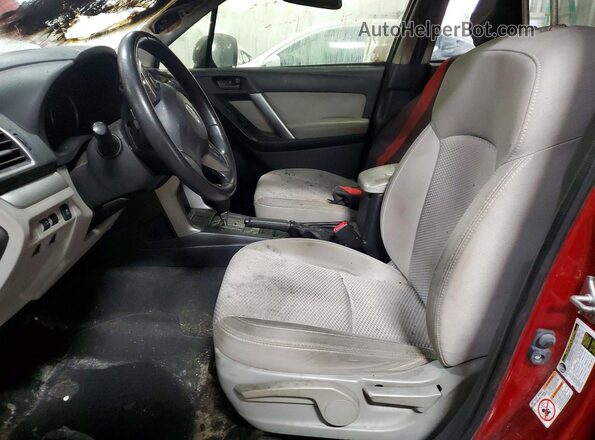 JF2SJABCXGH479351 2016 SUBARU FORESTER Red Widok wnętrza z przodu