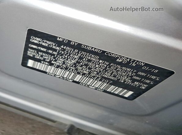 JF2SJABCXJH544397 2018 SUBARU FORESTER Silver Engine compartment view