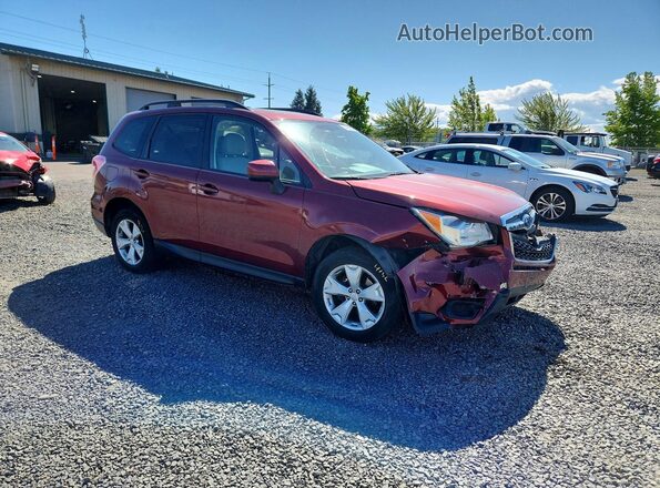 JF2SJADC2GH506653 2016 SUBARU FORESTER Темно-бордовый Передняя правая четверть