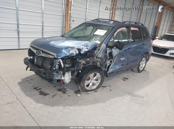 JF2SJADC3GH464655 2016 SUBARU FORESTER Blue Առջևի ձախ երեք քառորդ տեսարան