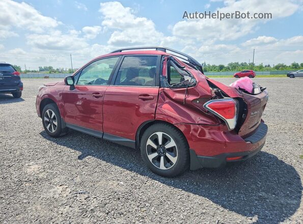 JF2SJADC3JH525252 2018 SUBARU FORESTER Red Rear left