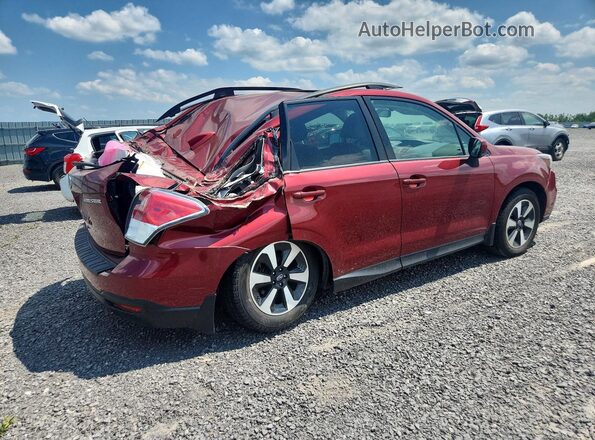 JF2SJADC3JH525252 2018 SUBARU FORESTER Red Rear right