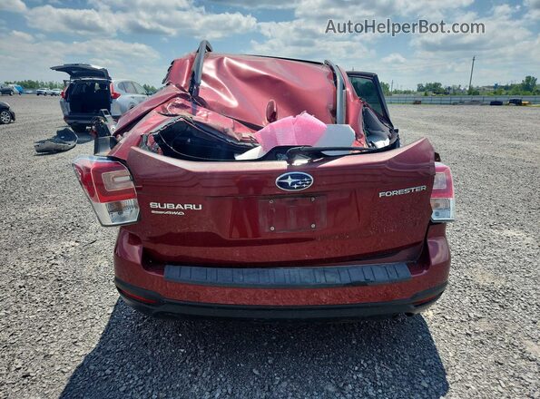 JF2SJADC3JH525252 2018 SUBARU FORESTER Red Rear view