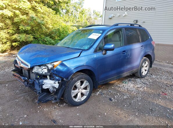 JF2SJADC4GH401838 2016 SUBARU FORESTER Blue წინა მარცხენა ხედი სამი მეოთხედიდან