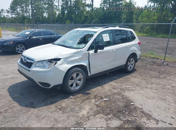 JF2SJADC5GH488911 2016 SUBARU FORESTER White Vista tres cuartos delantera izquierda
