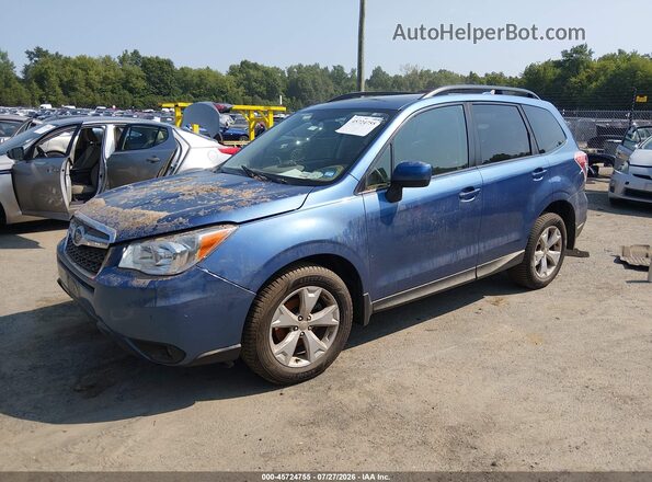 JF2SJADC5GH552090 2016 SUBARU FORESTER Blue წინა მარცხენა ხედი სამი მეოთხედიდან