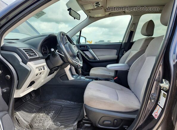 JF2SJADC5HH424160 2017 SUBARU FORESTER Gray წინა სალონის ხედი