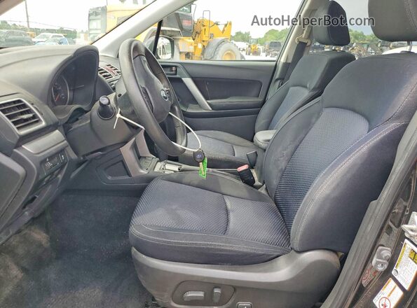 JF2SJADC8GH401423 2016 SUBARU FORESTER Black წინა სალონის ხედი