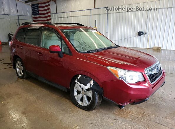 JF2SJADCXGH418241 2016 SUBARU FORESTER Maroon Front right