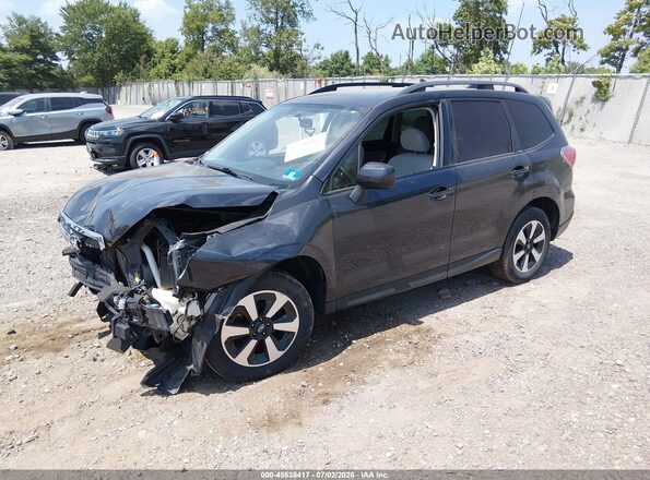 JF2SJADCXJH468211 2018 SUBARU FORESTER Gray Vista tres cuartos delantera izquierda