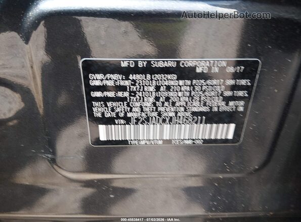 JF2SJADCXJH468211 2018 SUBARU FORESTER Gray Vista del compartimento del motor