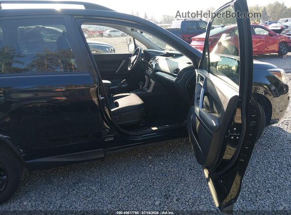 JF2SJAEC0JH445910 2018 SUBARU FORESTER Black წინა სალონის ხედი