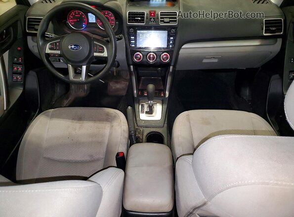 JF2SJAEC2JH588096 2018 SUBARU FORESTER Gray Առջևի վահանակի տեսք
