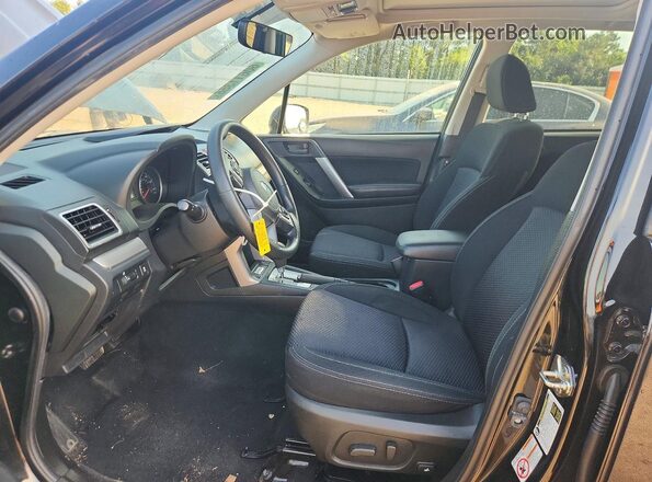 JF2SJAEC2JH589488 2018 SUBARU FORESTER Black წინა სალონის ხედი