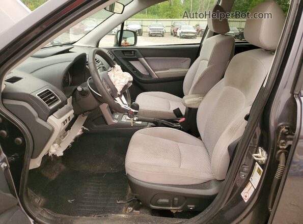 JF2SJAEC4HH574100 2017 SUBARU FORESTER Gray Front interior view