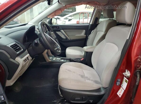 JF2SJAEC5HH527173 2017 SUBARU FORESTER Red Widok wnętrza z przodu