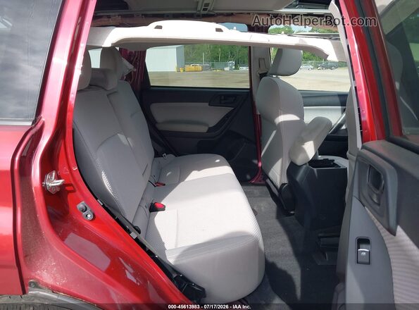 JF2SJAEC5JH437415 2018 SUBARU FORESTER Red Widok naklejki z numerem VIN