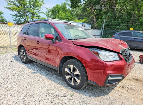 JF2SJAEC5JH614447 2018 SUBARU FORESTER Темно-бордовый Передняя правая четверть