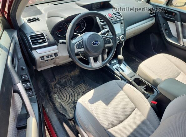 JF2SJAEC5JH614447 2018 SUBARU FORESTER Темно-бордовый Вид панели приборов