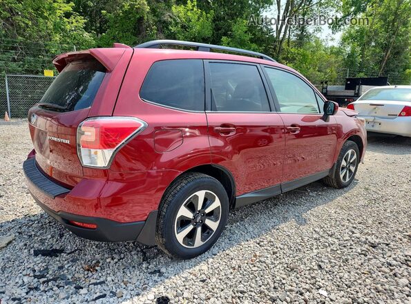 JF2SJAEC5JH614447 2018 SUBARU FORESTER Темно-бордовый Задняя правая четверть
