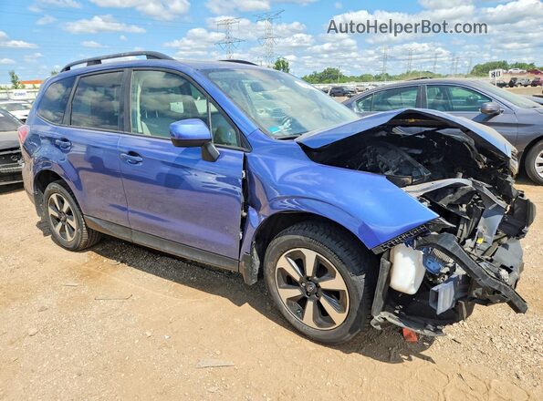JF2SJAEC6JH430215 2018 SUBARU FORESTER Blue Առջևի աջ