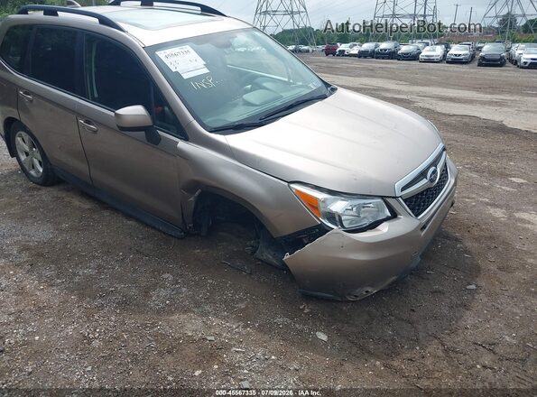 JF2SJAFC3GH520705 2016 SUBARU FORESTER Gold Widok z przodu