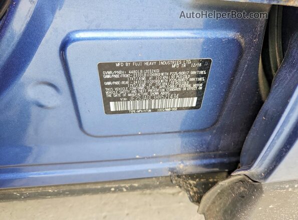 JF2SJAGC3HH521434 2017 SUBARU FORESTER Blue Widok naklejki z numerem VIN