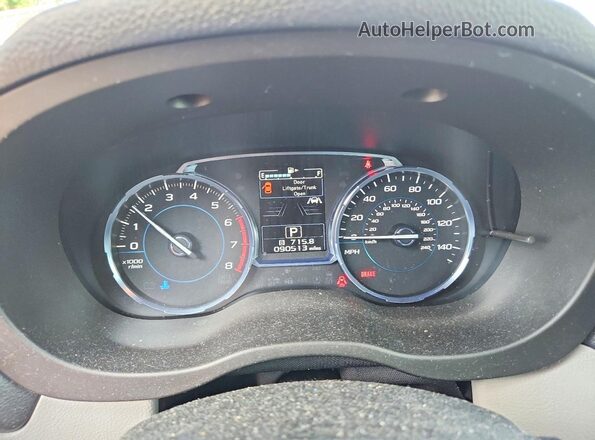JF2SJAGC5JH507850 2018 SUBARU FORESTER White Instrument cluster view