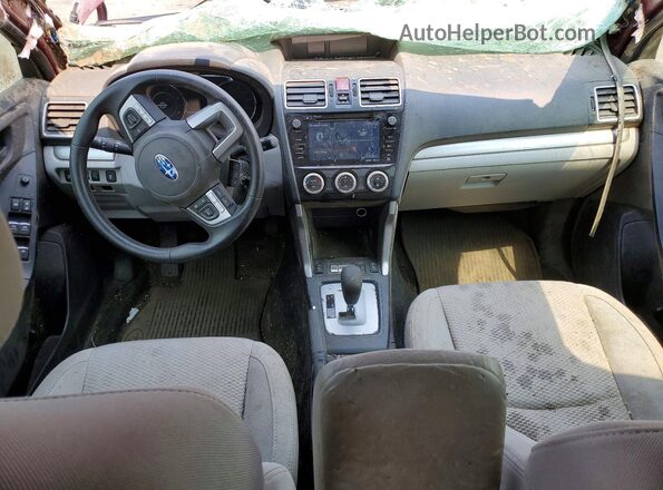 JF2SJAGC7JH432293 2018 SUBARU FORESTER Burgundy Dashboard view