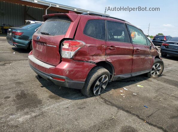 JF2SJAGC7JH432293 2018 SUBARU FORESTER Burgundy Rear right