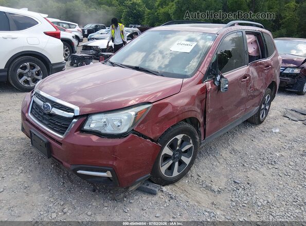 JF2SJAGC9HH553935 2017 SUBARU FORESTER Maroon წინა მარცხენა ხედი სამი მეოთხედიდან