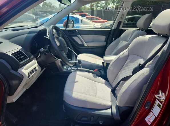 JF2SJAGCXHH468845 2017 SUBARU FORESTER Red წინა სალონის ხედი