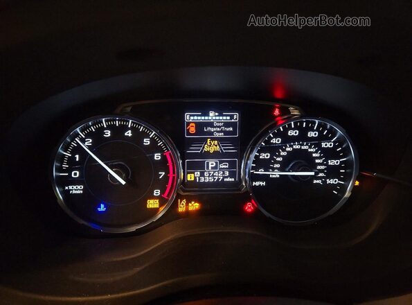 JF2SJAGCXJH486932 2018 SUBARU FORESTER White Вид щитка приладів