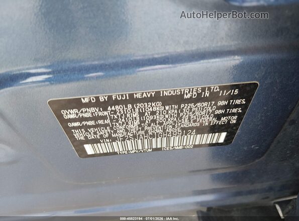 JF2SJAHC1GH499124 2016 SUBARU FORESTER Champagne Вид підкапотного простору