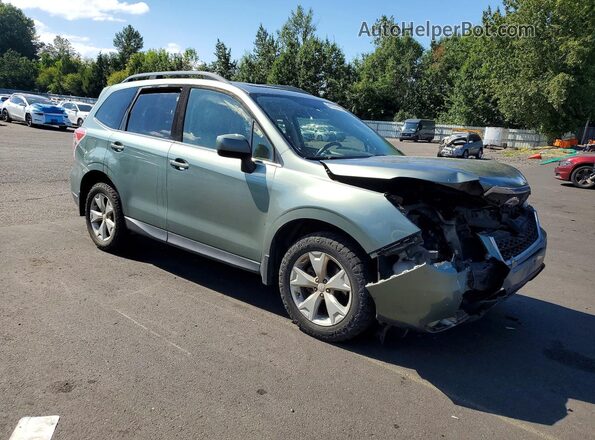 JF2SJAHC2GH560867 2016 SUBARU FORESTER Зеленый Передняя правая четверть
