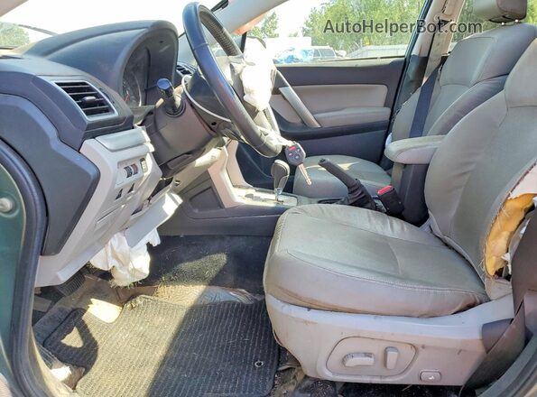 JF2SJAHC2GH560867 2016 SUBARU FORESTER Зеленый Вид салона спереди
