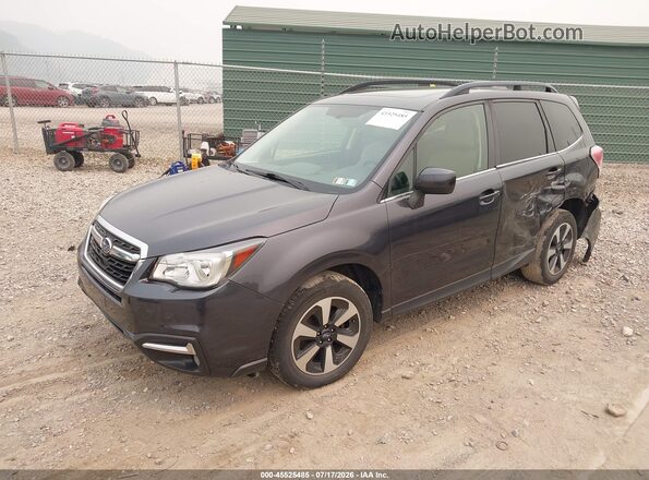 JF2SJAJC0JH561503 2018 SUBARU FORESTER Gray Առջևի ձախ երեք քառորդ տեսարան
