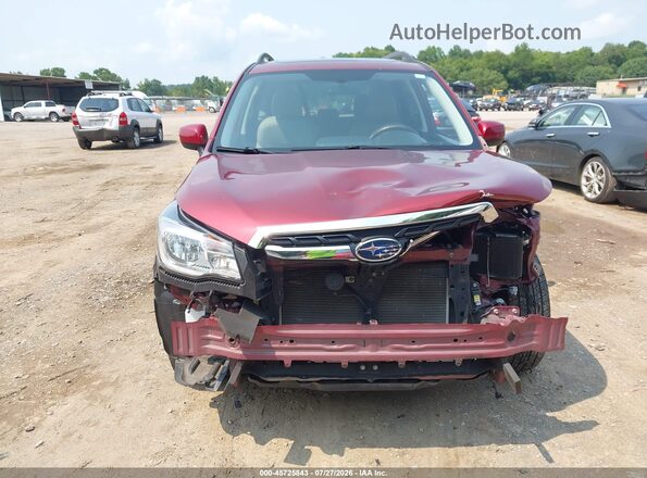 JF2SJAJC1HH506195 2017 SUBARU FORESTER Red Widok zestawu wskaźników