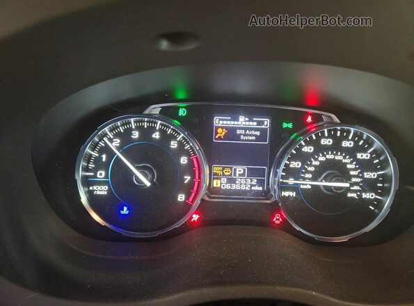 JF2SJAJC2JH423977 2018 SUBARU FORESTER Blue Widok zestawu wskaźników