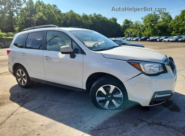JF2SJAJC3JH583401 2018 SUBARU FORESTER White Delantero derecho
