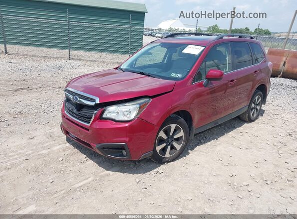 JF2SJAJC6HH401135 2017 SUBARU FORESTER Burgundy Vista tres cuartos delantera izquierda