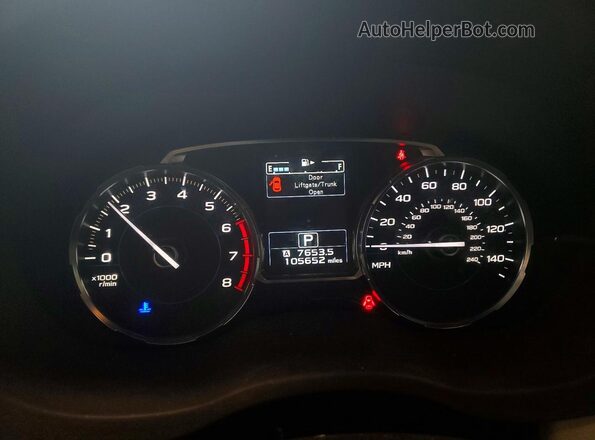 JF2SJAJC7HH400902 2017 SUBARU FORESTER White Instrument cluster view